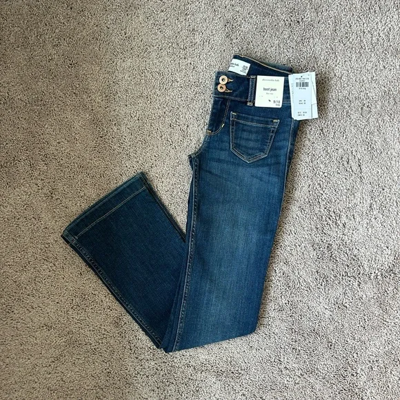 NWT Abercrombie Kids Low Rise Boot Jeans - Picture 1 of 5